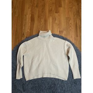 H&M Off White Oversized Wool Blend Sweater Size S